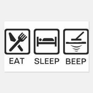 EAT-SLEEP-BEEP metal detecting decal Sticker