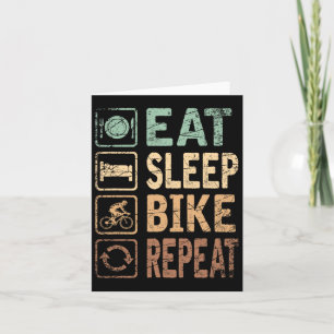 Eat Sleep Bike Repeat Bicycle Card