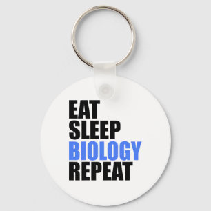 Eat Sleep Biology Repeat Biologist Professor Teach Keychain