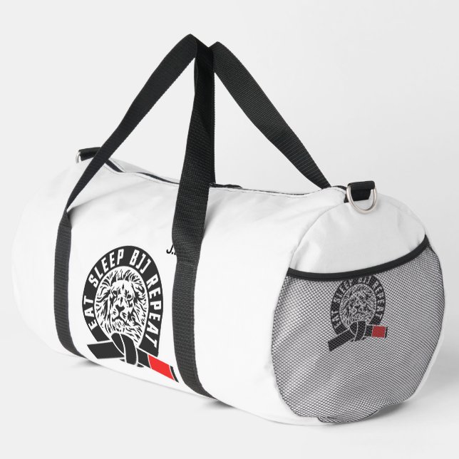 Eat Sleep BJJ Repeat "Customizable" Gi Duffle Bag (Right Corner)