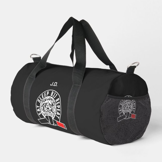Eat Sleep BJJ Repeat "Customizable" Small Gi Duffle Bag (Right Corner)