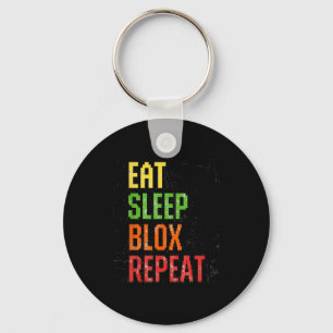 Eat Sleep Blox Repeat, Blox Gaming, Funny Blox Cos Keychain