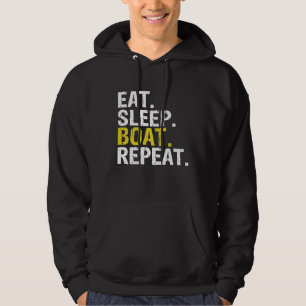 Eat Sleep Boat Repeat Sail Rowing Gift Premium Hoodie