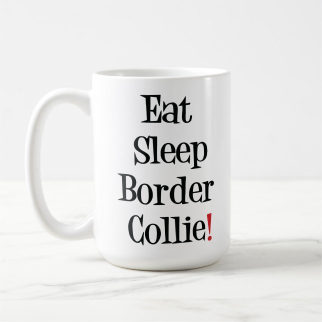 Eat Sleep Border Collie Mug (Left)