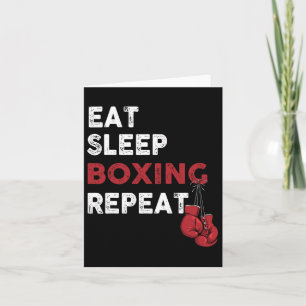 Eat Sleep Box - Boxing Lover Gym Boxer Kickboxing  Card