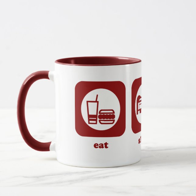 Eat. Sleep. Box. Mug (Left)