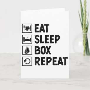 Eat Sleep Box Repeat Boxer Sports Strength Athlete Card