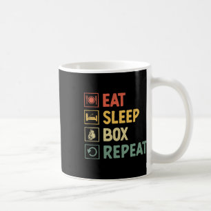 Eat Sleep Box Repeat Boxer Sports Strength Athlete Coffee Mug