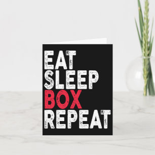 Eat Sleep Box Repeat Boxing Tee  Card