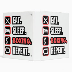 Eat Sleep Boxing Repeat Binder