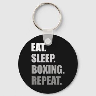 Eat. Sleep. Boxing. Repeat. Boxing Keychain