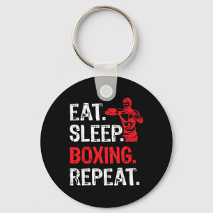 Eat Sleep Boxing Repeat Boxing Player Funny Keychain