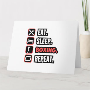 Eat Sleep Boxing Repeat Card