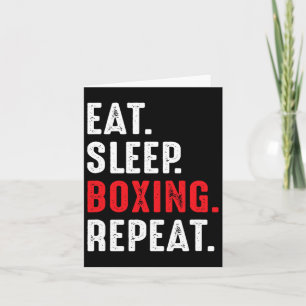 Eat Sleep Boxing Repeat Funny Boxer  Card