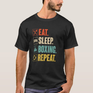 Eat Sleep Boxing Repeat Vintage Man Boxing T-Shirt