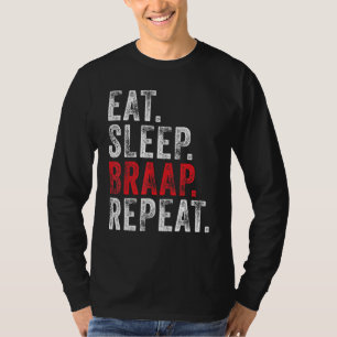 Eat Sleep Braap Repeat Dirt Bike Motocross Vintage T-Shirt