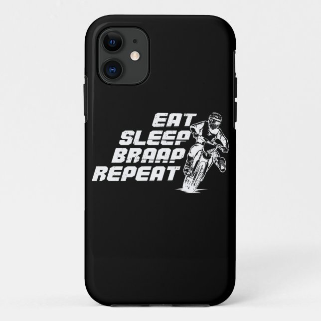 Eat Sleep Braap Repeat Gift For Motocross Case-Mate iPhone Case (Back)