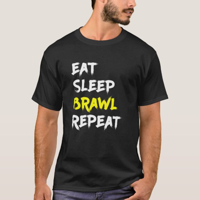 Eat Sleep Brawl Repeat Gamer Gamer Game Kid's Star T-Shirt (Front)