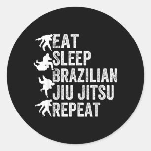 Eat Sleep Brazilian Jiu Jitsu Repeat - Brazilian Classic Round Sticker