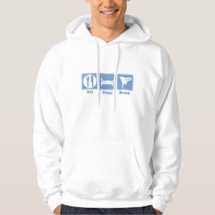 eat sleep break hoodie
