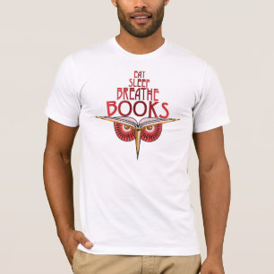 Eat Sleep Breathe Books 2 Sided Shirt
