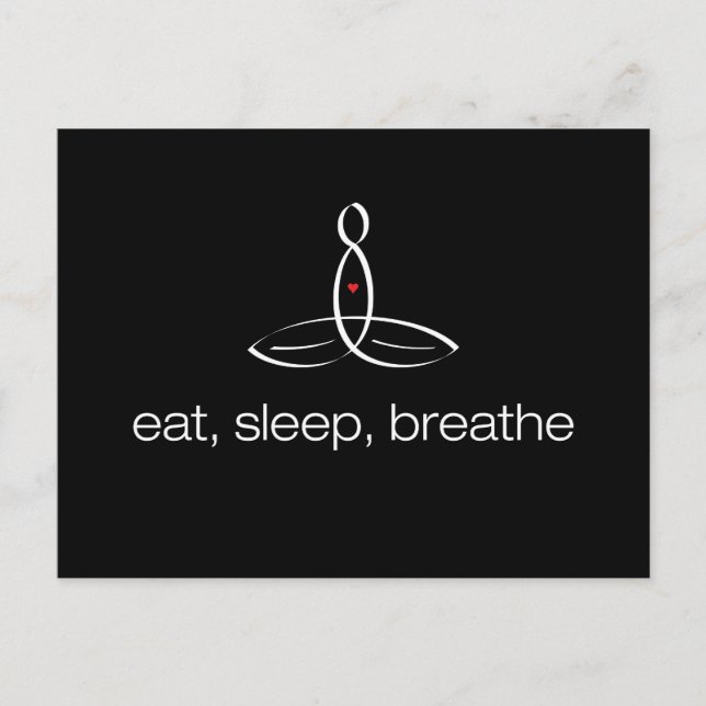 Eat, Sleep, Breathe - White Regular style Postcard (Front)