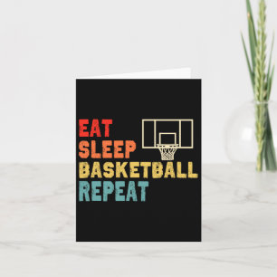 Eat Sleep Bysketbyll Repeat Apparel For Girls Card