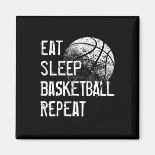 Eat Sleep Bysketbyll Repeat For Men Women Girls Bo Magnet