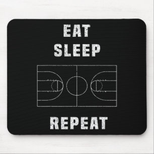 Eat Sleep Bysketbyll Repeat  Mouse Pad
