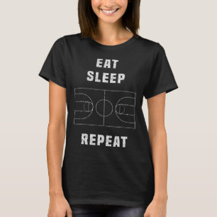 Eat Sleep Bysketbyll Repeat T-Shirt