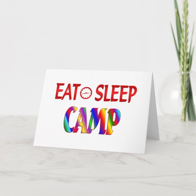 Eat Sleep Camp Card (Front)
