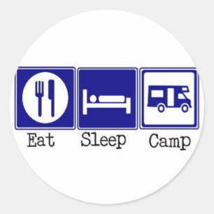 Eat. Sleep, Camp Classic Round Sticker