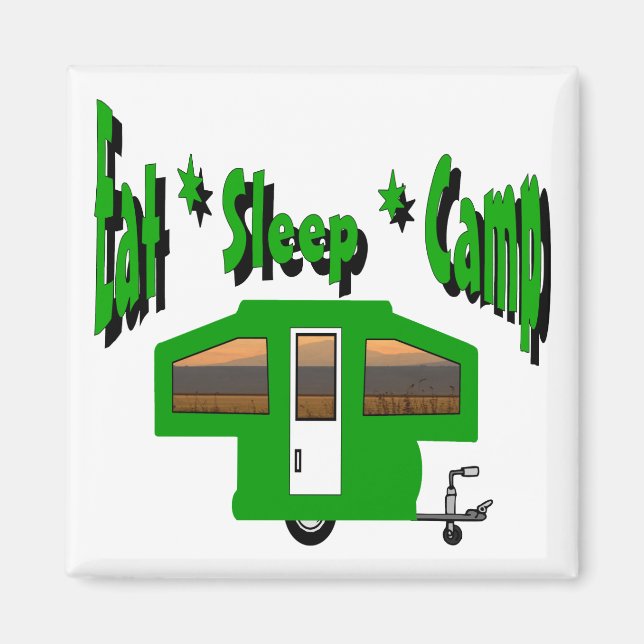 Eat Sleep Camp Magnet (Front)
