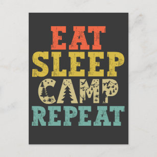 Eat Sleep Camp Repeat Camping Lover Postcard