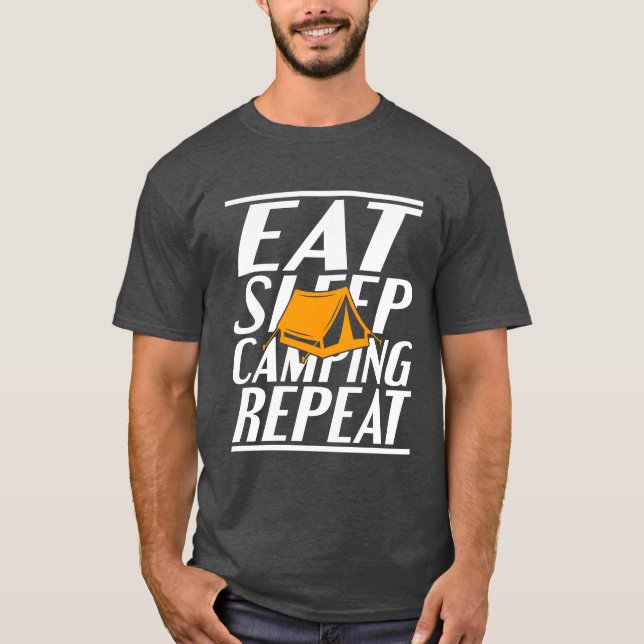 eat sleep camping boy T-Shirt (Front)