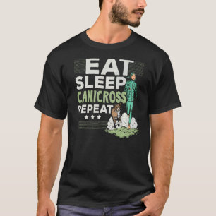 Eat Sleep Canicross Repeat Running Dog  Puppy  1 T-Shirt