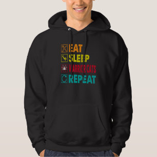 Eat Sleep Cat Warrior Repeat Cat Warrior Love Cats Hoodie