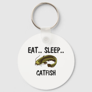 Eat Sleep CATFISH Keychain