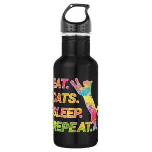 Eat, Sleep, Cats, Repeat 532 Ml Water Bottle