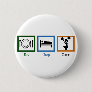 Eat Sleep Cheer 2 Inch Round Button