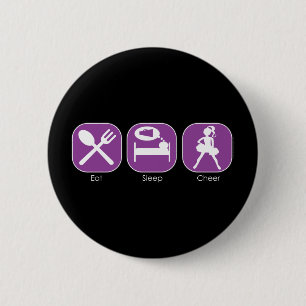 Eat Sleep Cheer 2 Inch Round Button