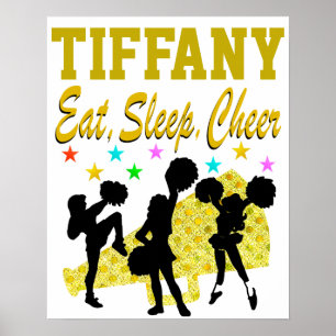 EAT, SLEEP, CHEER PERSONALIZED CHEERLEADING POSTER