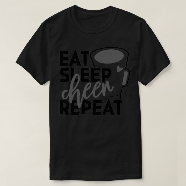 Eat Sleep Cheer Repeat 33 T-Shirt (Design Front)