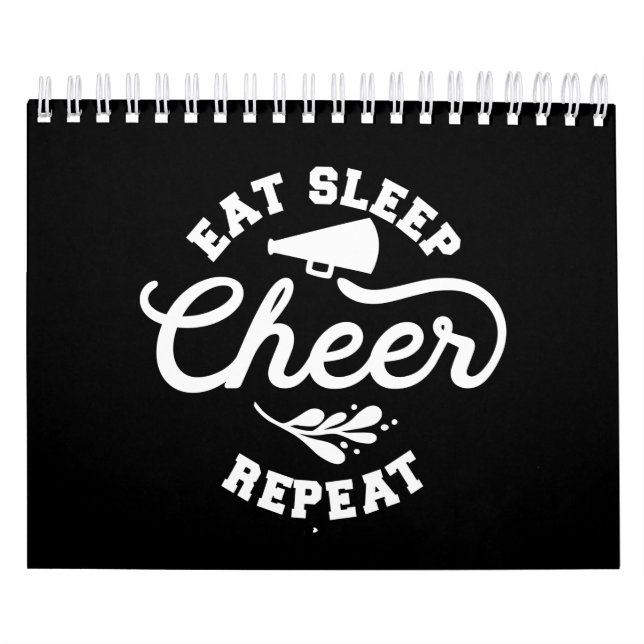 Eat Sleep Cheer Repeat Cheer Coach Calendar (Cover)