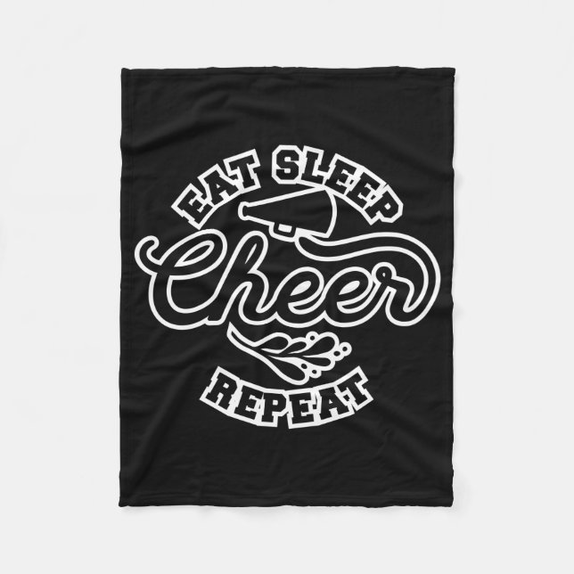 Eat Sleep Cheer Repeat Cheer Design Ideas Fleece Blanket (Front)