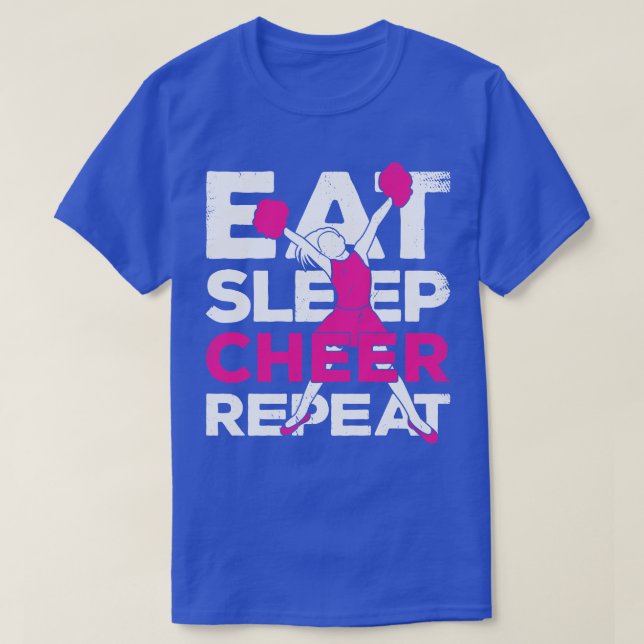 Eat Sleep Cheer Repeat Cheerleader Gift  T-Shirt (Design Front)