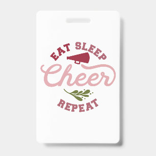 Eat Sleep Cheer Repeat Cheerleader Ideas Badge