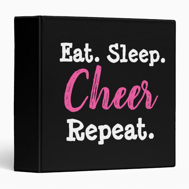 Eat Sleep Cheer Repeat | Cheerleading Binder (Front/Spine)