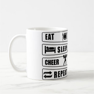 Eat Sleep Cheer Repeat Cheerleading Cheerleader Gy Coffee Mug