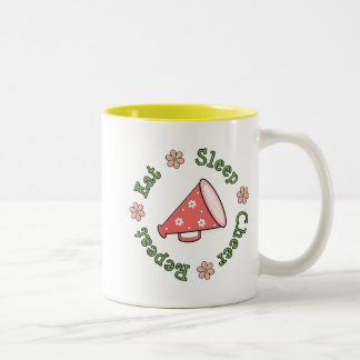 Eat Sleep Cheer Repeat Megaphone Cup